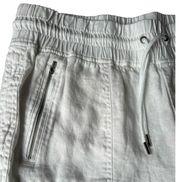 Athleta White Cabo Linen Jogger Track Pants Size 16 - Picture 8 of 11